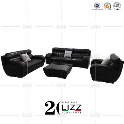 Modern European Living Room Leisure Genuine Leather Sofa