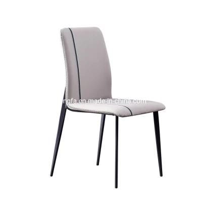 Manufacture Restaurant Modern Furniture Metal Foundation Leather Dining Chairs