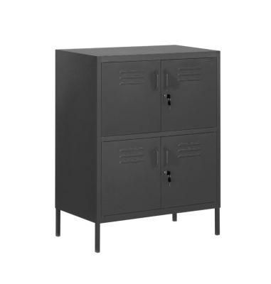 Freestanding 2 Layer Steel Locker Cabinet Metal Home Storage Cabinet Furniture