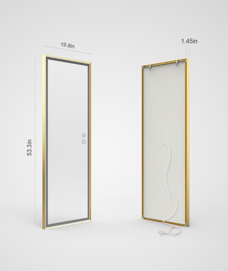 OEM Factory Custom Full Length Dressing Room Mirrors Wall Mounted LED Lighted for Hotel