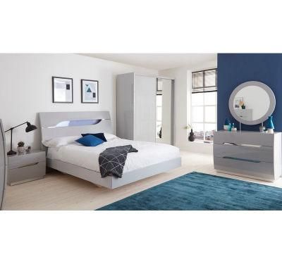 Nova 2109daa002 Cool Blue Glossy Bedroom Suite Furniture