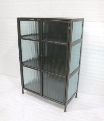 Modern Black Dining Room Cabinet with Three Layers