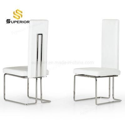 Modern Dining Room Steel Frame High Back Dining Chairs