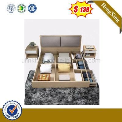 Simple Modern Double Apartment Three Drawer High Box Storage Bed (UL-9GD263)