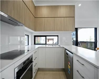 Apartment Durable U Shape Modular Flat Lacquer Kitchen Cabinet Furniture