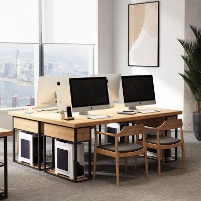 Office Negotiation Table and Chair Combination Simple Modern Long Solid Wood Work Desk Staff Reception Meeting Table Long Table