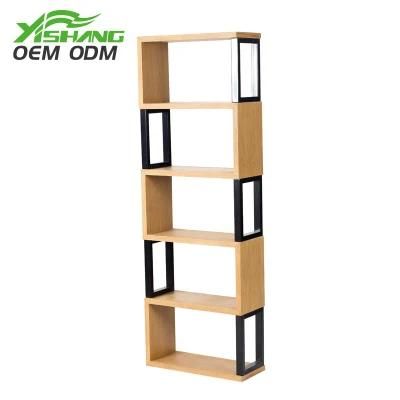 Modern Home Office Display Bookcase Wood Book Shelf