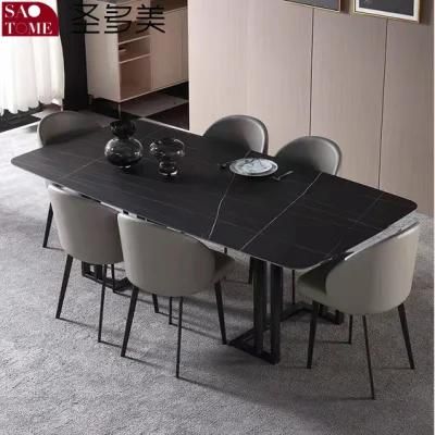 Modern Living Room Dining Room Furniture Carbon Steel Square Tube Vertical Bar Dining Table