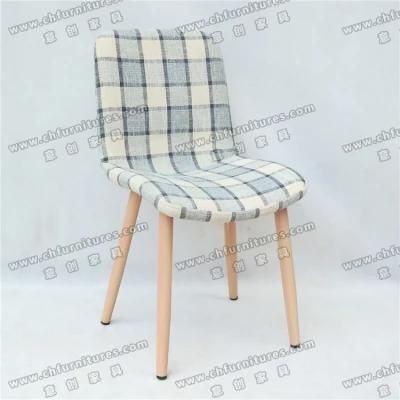 Modern Metal Imitation Wood Grain Lounge Dining Chair for Banquet and Hotel (YC-F35)