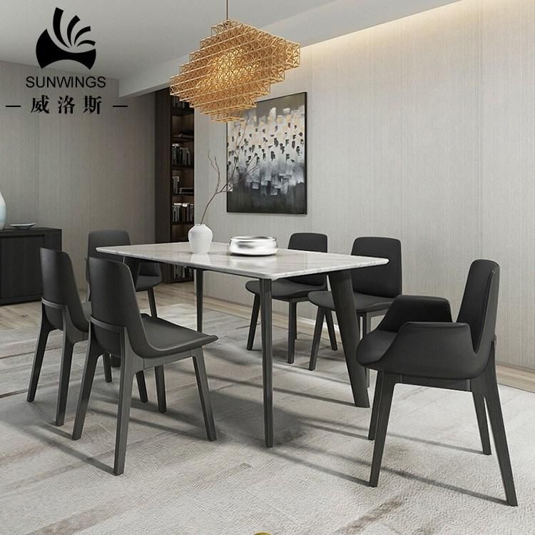 Fashion Italian Style Veneer Wooden Dining Table Promotion Items Made in China