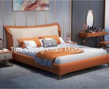 Modern Designer Fashion Comfortable Leather Double Bed