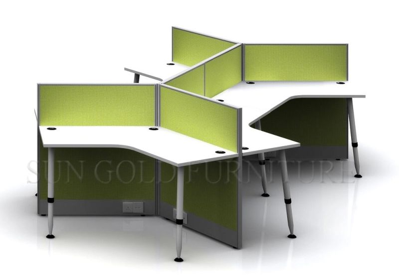 4 Seats Hot Popular Modern White Office Workstation Partition (SZ-WS68)