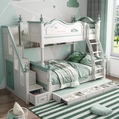 Luxury Loft Bed Boy Children Modern Wooden Combination Bunk Bed Girl Children Room Furniture Adult Bunk Bed Slide