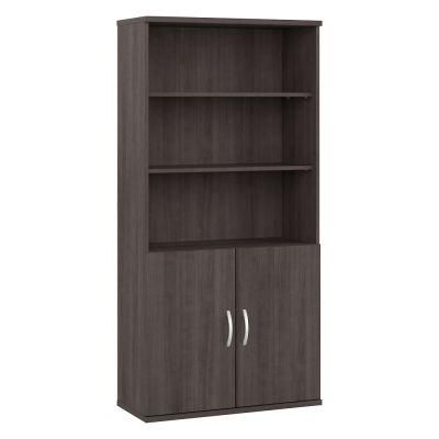 Business Furniture a Tall 5 Shelf Bookcase with Doors