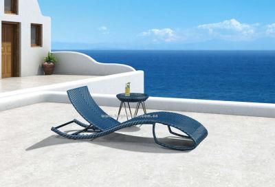 Modern Special Design Patio Rattan Beach Laybed Weaving Chaise Aluminium Outdoor Wicker Sun Lounge