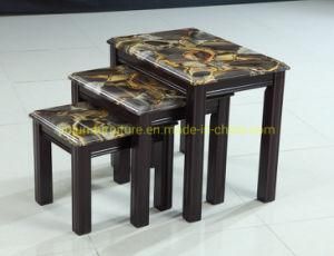 Modern Stylish Multi-Functional Marble Effect Coffee Table Nesting Table