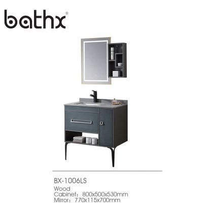 Wholesale Bathroom Vanities with Wash Basin Modern Ply Wood Floor-Mounted Bathroom Cabinet Waterproof