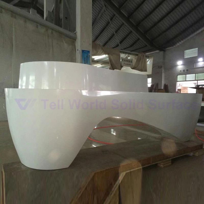 Aritificial Marble Reception Desk Hair Salon Beauty Reception Desk