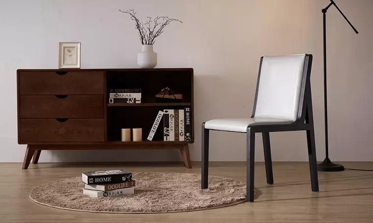 Modern Design Home Furniture Solid Wood PU Leather Dining Chair