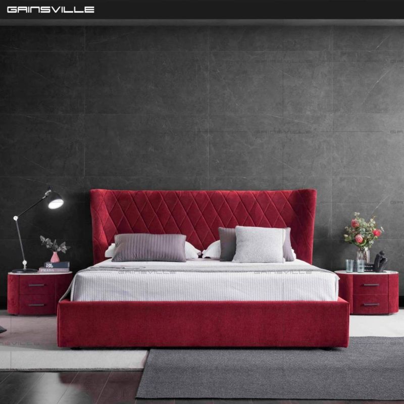 Popular Fashion New Bed Fabric Bed Hotel Furniture Bed Modern Design Style Bed Home Furniture Bedroom