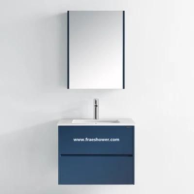 Modern Melamine Plywood Wall Mounted Bathroom Vanity with Mirror Cabinet