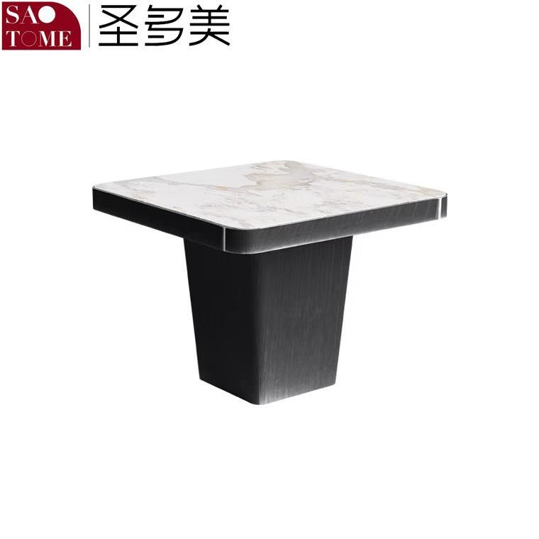Luxury Living Room Furniture Steel Frame Square Coffee Table