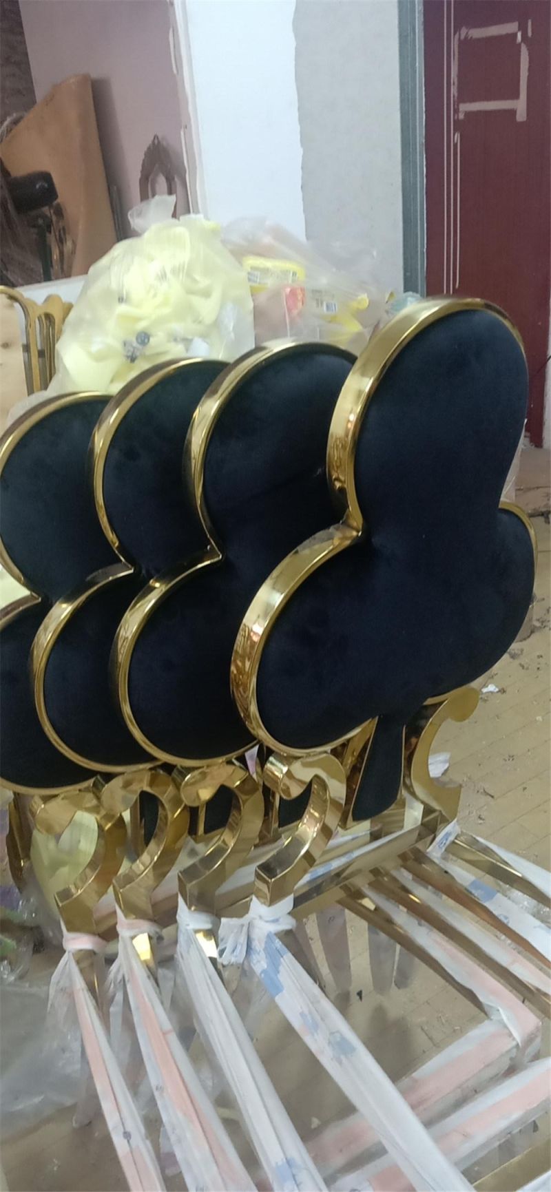 Modern Wedding Chair Saudi Arabia Wedding Navy Black Tufted Chair Heart K Back