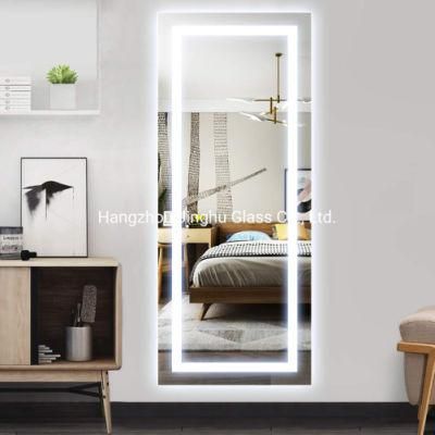 Full Length Dressing Wall Mounted LED Lighted Bathroom Mirror