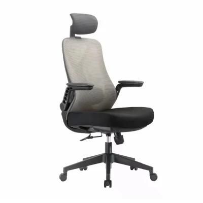in Stock Wholesale Market Multi-Function Metal Frame Handlebars Armrest Nylon Rotating Office Chair