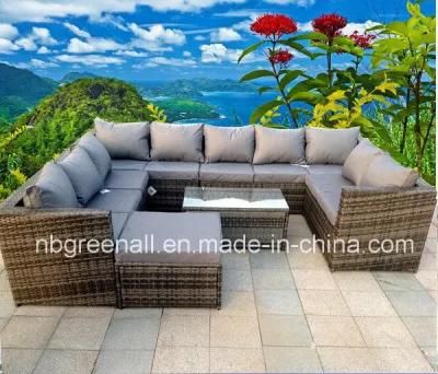 Modern Garden European Hotel Rattan Patio Outdoor Combination Sofa Furniture (GN-9104S)