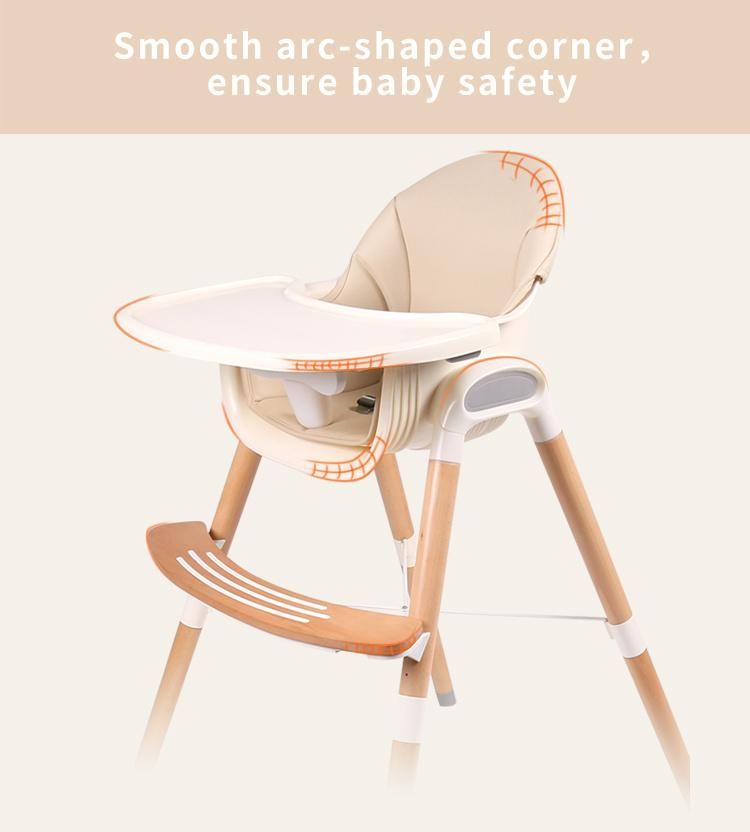 China Wooden High Chair Beech Baby Chair Seat High Quality Baby High Chair