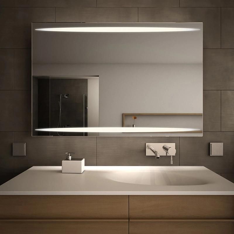 Foshan Factory New Style Modern Design Bathroom Square Lighting LED Mirror Touch Open Bathroom Furniture