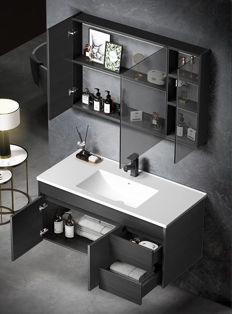 Wall-Mounted Vanity Bathroom Cabinet with Soft Closing Drawers