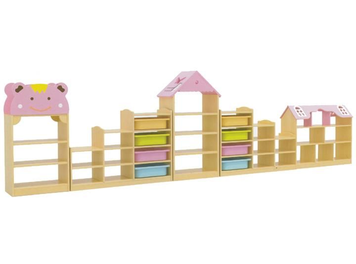 Preschool Kids Wooden Toy Shelf School Classroom Furniture