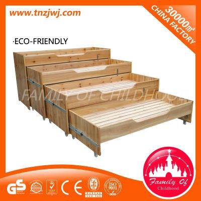 Kindergarten Four Layers Sliding Bed Wooden Classroom Furniture