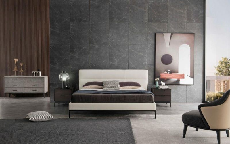 Gainsville New Design Queen Size Home Furniture Leather Wall Bed in Bedroom Furniture