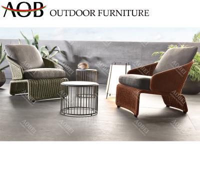 Modern Outdoor Exterior Garden Patio Hotel Home Villa Balcony Resort Rope Weaving Chair Furniture Set