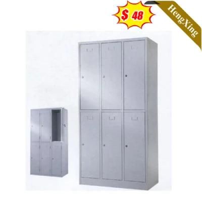 Classic Style Office Company Furniture White Color Storage Wardrobe File 6-Drawers Iron Cabinet