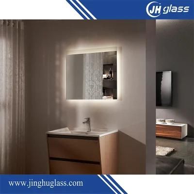 Home Hotel Hot Sale Bathroom 5mm Illuminated 3000-6500K Dimmable LED Mirror with Night Light