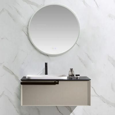 39.4&quot; Wall-Mounted Bathroom Vanity with Ceramic Sink &amp; Storage