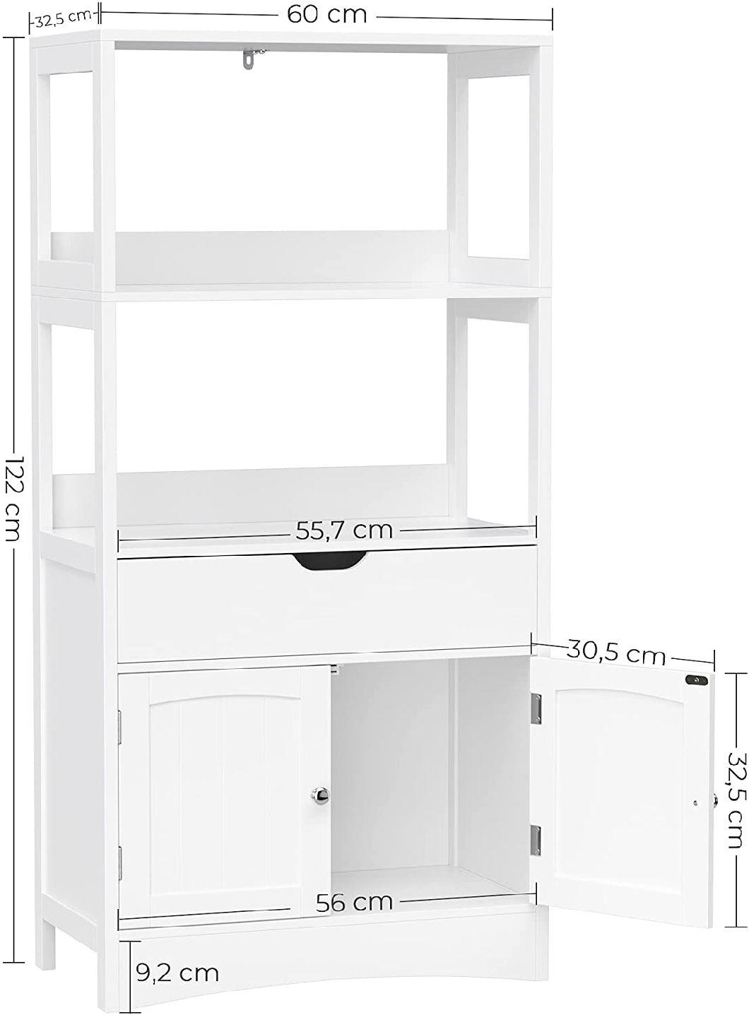 Large Wardrobe with Drawer 2 Open Shelves