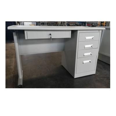 Fas-048 Modern Melamine Metal Frame Corner Office Desk Manager Table