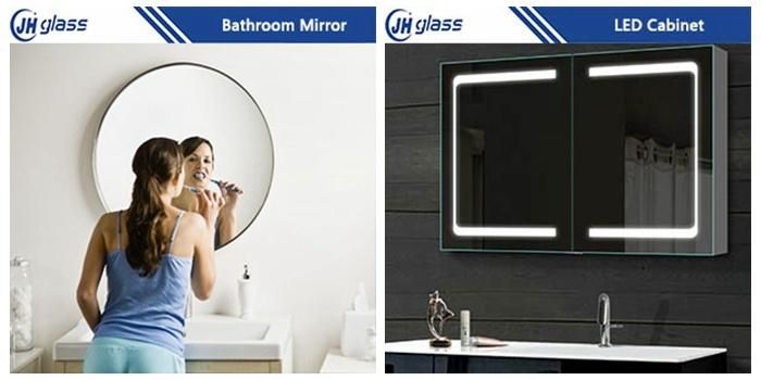 Luxury Circle Aluminum Framed Backlit LED Bathroom Mirror for Home Decoration