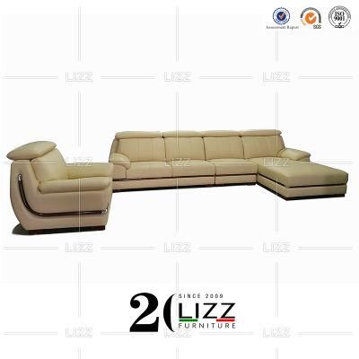 Direct Sale Modern Style Living Room Furniture Sectional European Genuine Leather Sofa