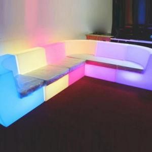 Hot Sale Plastic Bar Chair Nightclub LED Lounge Furniture Sofa Sets Light up LED Sofa