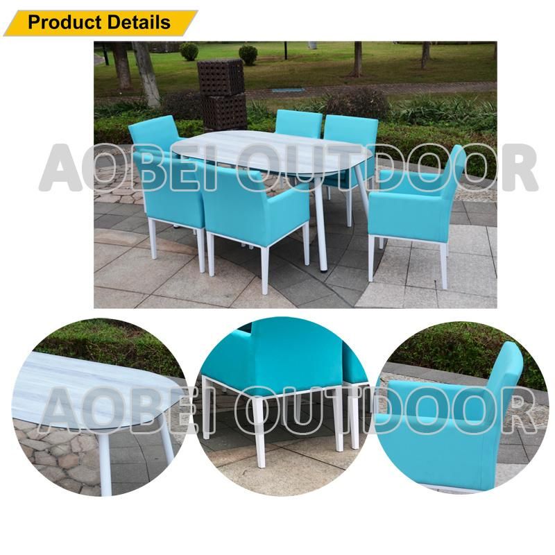 Outdoor 6 Seat Modern Garden Hotel Resort Cafe Restaurant Apartment Fabric Dining Chair Furniture