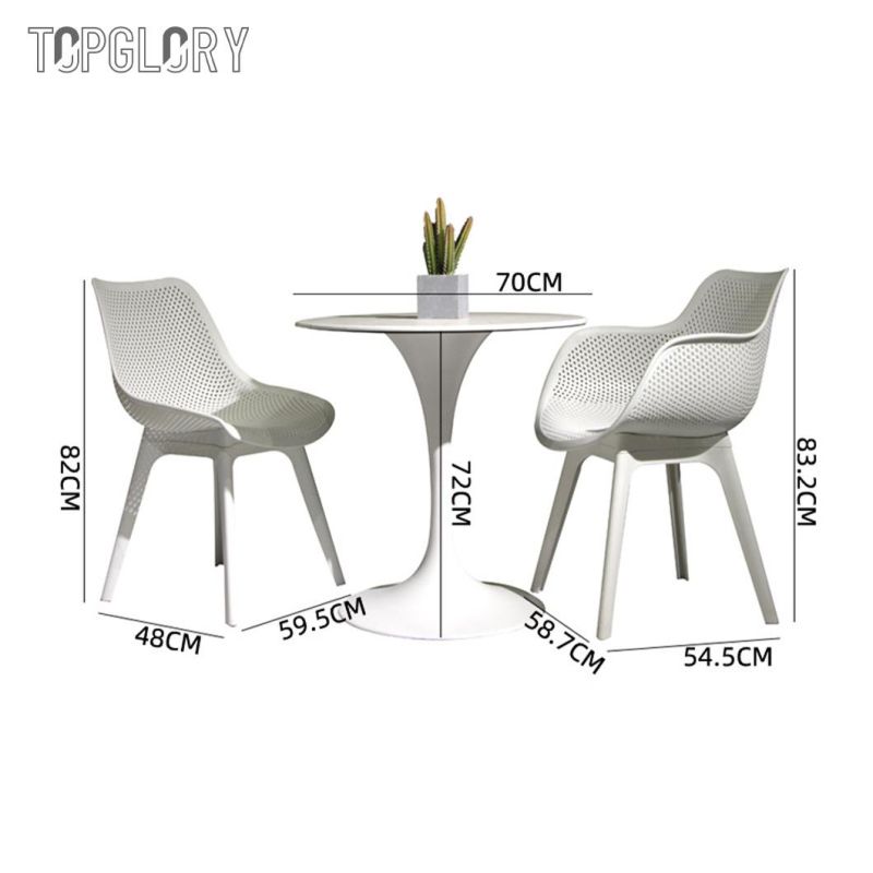 Factory Price Nordic Style Modern Chairs Outdoor Banquet Stool White PP Plastic Chair Home Dining Furniture Restaurant Dining Chair