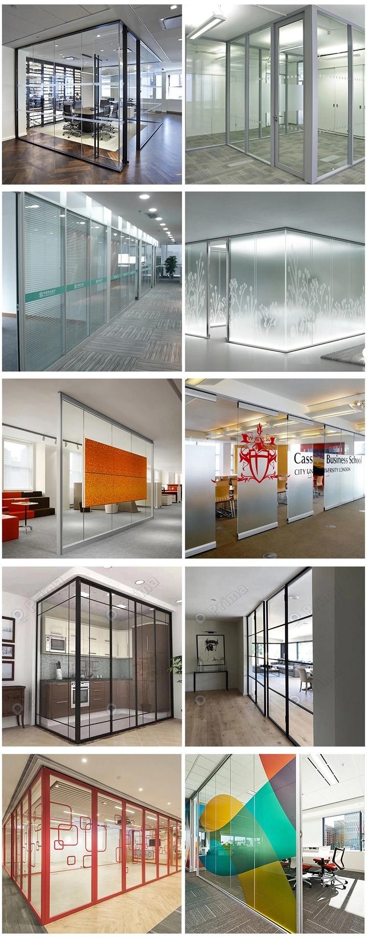 China Factory Glass Partition Indoor Office Partition Glass Partition Wall Office Glass Partition Walls