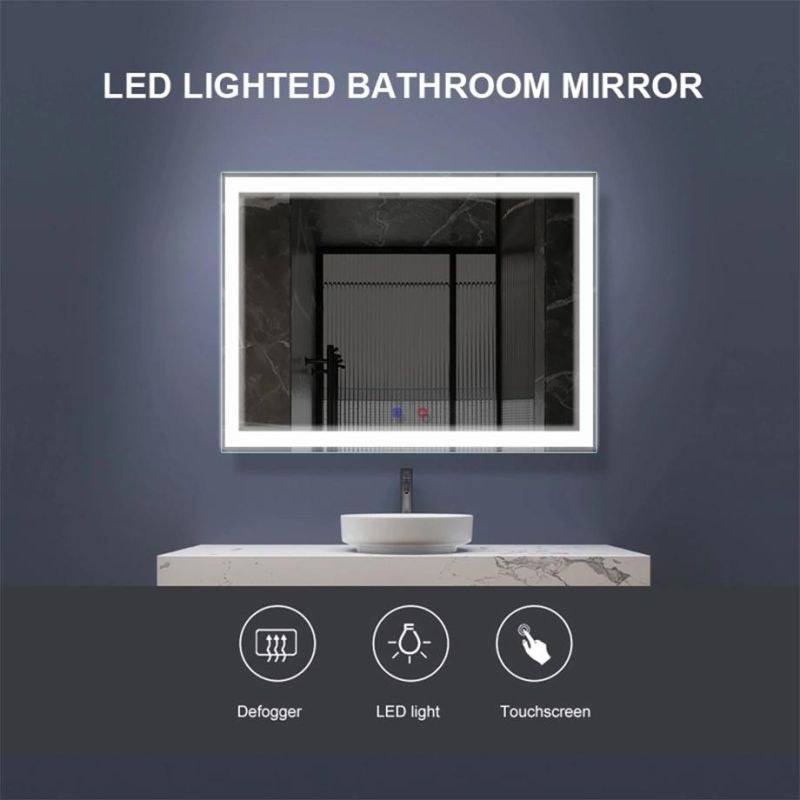 LED Lighted Bathroom Luxury Smart Touch Magnifying Vanity Mirror IP44