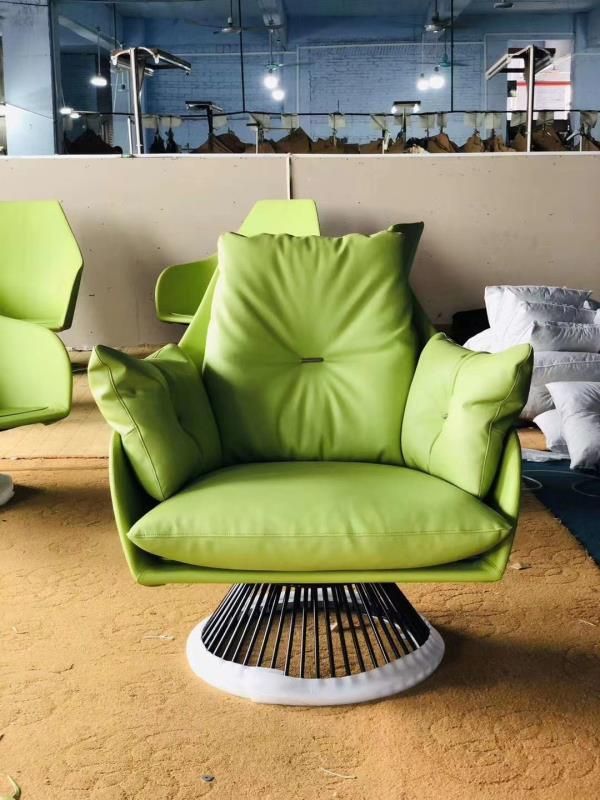 High Quality Hotel Lobby Furniture Leather Lounge Gloss Waiting Chair